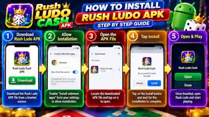 How to Install Rush Ludo APK