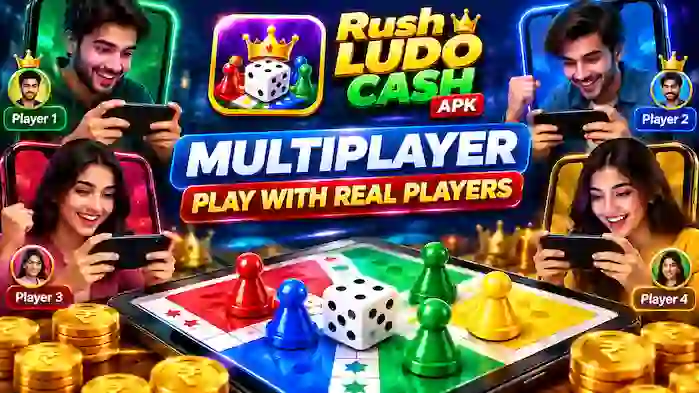 Rush Ludo multiplayer ka overall concept visually show karna.